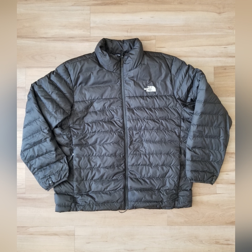 The North Face 550 Goose Down Puffer Jacket Full Zip Olive Green Men’s Size XXL